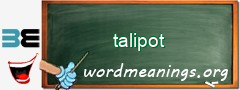 WordMeaning blackboard for talipot